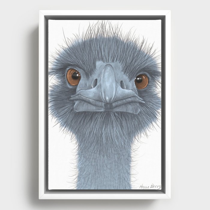 The Blue Emu Framed Canvas by WendyBerry